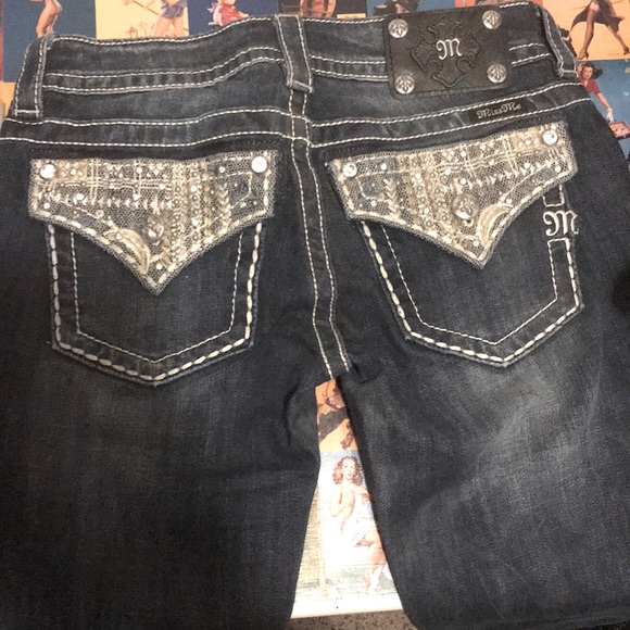 NWT Authentic Miss Me lace and embroidered jeans Y2K 2000’s style throwback - Picture 1 of 6